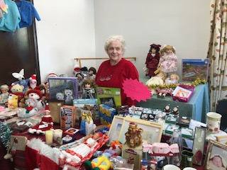 Angie on her Xmas stall